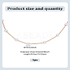 1Pc Stainless Steel & White Round ABS Plastic Imitation Pearl Handmade Link Chain Necklaces NJEW-LP0009-41-2