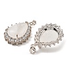 Natural Quartz Crystal & Rhinestone Pendants G-K338-31P-13-2