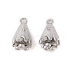 Brass Pendants with Clear Glass Rhinestone KK-N254-66P-1
