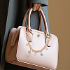 4Pcs 2 Styles Alloy Enamel Butterfly Flower Charm Iron Bag Decorative Chains HJEW-DR00190-5