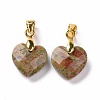 Natural Unakite Pendants G-C023-07E-2