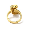Letter Brass Micro Pave Clear Cubic Zirconia Open Cuff Ring for Women RJEW-N046-03J-G-3
