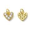 Brass Micro Pave Cubic Zirconia Pendants KK-C143-53G-1