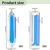 4pcs 2 styles Faceted Transparent Glass Big Pendants GLAA-PH0003-24-3