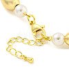 Brass Beaded Necklaces NJEW-P307-03G-3