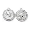Brass Micro Pave Clear Cubic Zirconia Pendants KK-F871-40P-1