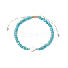 2Pcs 2 Colors Synthetic Turquoise Beads Bracelets BJEW-JB11612-3