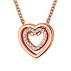Alloy Crystal Rhinestone Hollow Heart Pendant Necklaces FS-WGA30FB-02-1