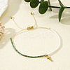 Bohemian Style Glass Seed Beads Braided Bead Bracelets EC2544-2