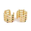 Rack Plating Brass Cubic Zirconia Ear Earrings EJEW-S219-08G-2