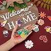 Natural MDF Board Door Hanging Decoration for Front Door Decoration HJEW-SZ0001-04-11