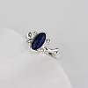 Alloy with Natural Lapis Lazuli Finger Rings FS-WGF3EDB-03-1