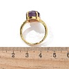 Hexagon Natural Amethyst Finger Rings RJEW-B113-02G-06-3