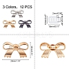 12 Sets 3 Colors Zinc Alloy Bag Decorate Clasp PALLOY-CA0001-85-2