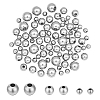 150Pcs 3 Styles 202 Stainless Steel Rondelle Spacer Beads STAS-NB0001-51-1