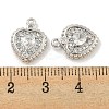 Brass Micro Pave Clear Cubic Zirconia Pendants KK-L211-002P-3