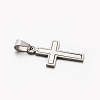 Tarnish Resistant Personalized 201 Stainless Steel Cross Pendants X-STAS-F010A-52-2