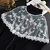 Detachable Polyester Bridal Lace Shawls AJEW-WH0696-057-4