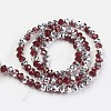 Electroplate Transparent Glass Beads Strands EGLA-A034-T3mm-M02-2