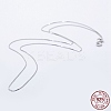 Anti-Tarnish Rhodium Plated 925 Sterling Silver Box Chain Necklaces STER-F039-40cm-03P-3