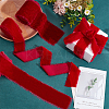 3 Rolls 3 Styles Frayed Polyester Ribbon OCOR-WR0001-72-4