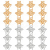 24Pcs 2 Colors Bees Alloy Brooch JEWB-ME0001-20-1