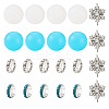 DIY Round Silicone Focal & Flat Round Iron Rhinestone Spacer Beads Jewelry Finding Making Kits DIY-TA0011-85-2