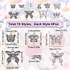 80Pcs 10 Styles Tibetan Style Alloy Charms TIBE-SC0001-94-2
