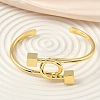 Brass Cuff Bangles for Women BJEW-F513-07G-1