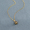 Football 201 Stainless Steel Black Enamel Pendant Cable Chain Necklaces for Men FS-WGF314D-06-1
