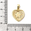 Brass Pave Clear Cubic Zirconia Pendants KK-G554-06G-01-3