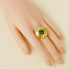 304 Stainless Steel with Natural Shell Cuff Open Rings for Women YC3221-4-2