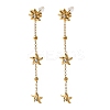 304 Stainless Steel Star Dangle Stud Earrings LS-EJEW-G451-03G-2