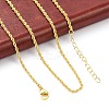 Brass Rope Chains Necklace for Women NJEW-P265-16G-4