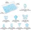 120Pcs 8 Styles Transparent Spray Paint Glass Beads GLAA-FS0002-21-4
