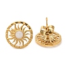 Ion Plating(IP) 304 Stainless Steel Helm Stud Earrings EJEW-C114-12A-G-1