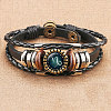 12 Constellations PU Leather Multi-strand Bracelets WGFD09F-10-1
