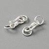 925 Sterling Silver S-Hook Clasps FIND-WH0114-71A-2
