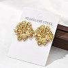 304 Stainless Steel Studs Earrings for Women LS-EJEW-K306-29G-2