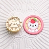 Golden Tone Round Wax Seal Brass Stamp Heads AJEW-Z034-01G-12-1
