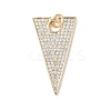 Brass Micro Pave Clear Cubic Zirconia Pendants KK-L254-01G-1