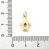 Brass Micro Pave Cubic Zirconia Pendants LS-KK-Q029-02C-G-3