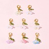 8Pcs 8 Colors Flower Acrylic Pendant Decorations HJEW-FS00034-04-9