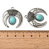 Tibetan Style Alloy Pave Imitation Turquoise Pendants FIND-NH0001-05AS-3
