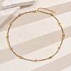 201 Stainless Steel Simple Round Beads Twisted Chain Fashionable Versatile Necklaces PL9617-5