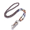Natural Mixed Stone Pendant Necklace NJEW-I109-A05-1