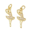 Brass Micro Pave Cubic Zirconia Pendants KK-T085-15D-G-1