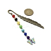 Butterfly Alloy Enamel Pendant Bookmark with Chakra Gemstone Bead AJEW-JK00253-5