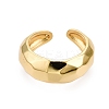 Brass Open Cuff Rings for Women RJEW-D016-08G-1