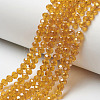 Electroplate Transparent Glass Beads Strands EGLA-A034-T6mm-H17-1
